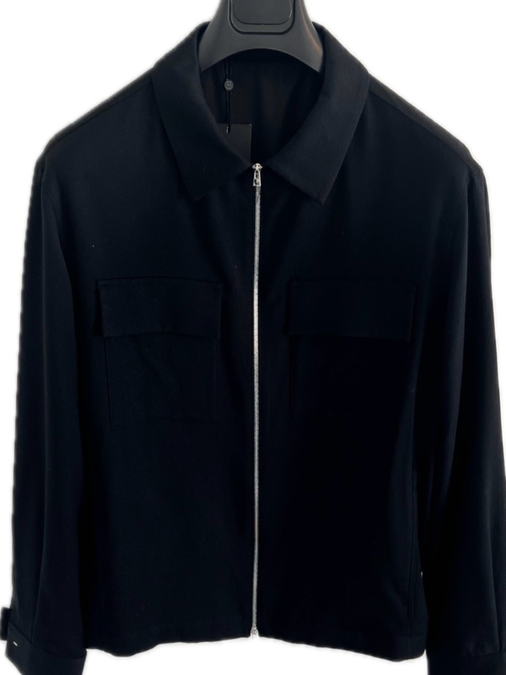 Massimo Dutti Black Lightweight Zip-Front Shirt Jacket - Limited edition - Picture 8 of 9